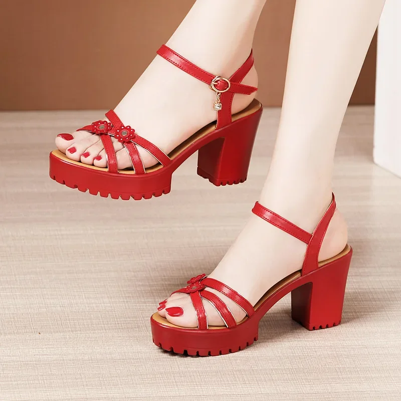 Women Shoes Model - 8cm Small Size 32-43 Elegant Floral