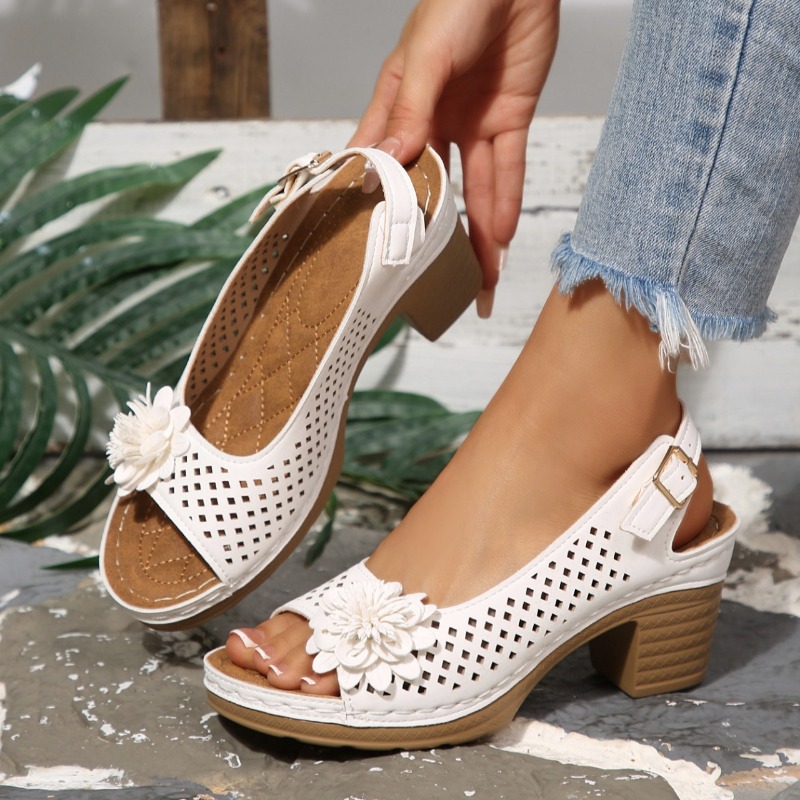 Women Chunky Heel Sandals Summ - Women Shoes Model 评论和价格