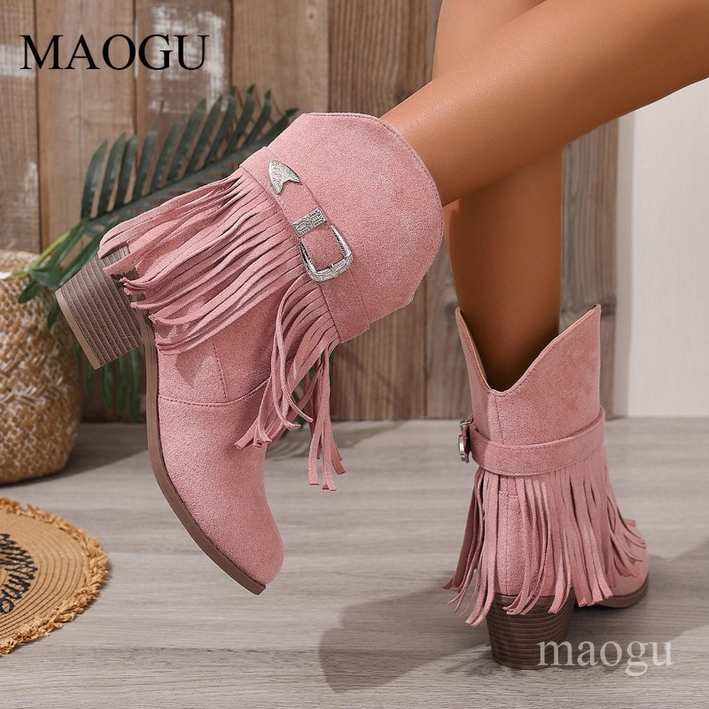 Women's Suede Fringe Cowboy An - Western Cowgirl Boot 评论和价格