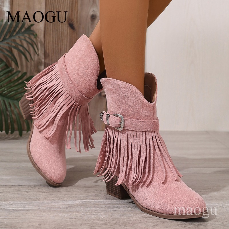Women's Suede Fringe Cowboy An - Western Cowgirl Boot 评论和价格