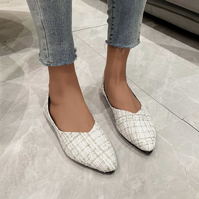 Large Size Single Shoe Women's - Pointed Toe Flat 评论和价格