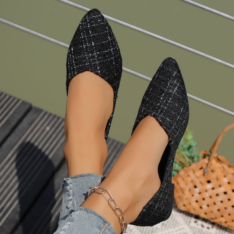 Large Size Single Shoe Women's - Pointed Toe Flat 评论和价格