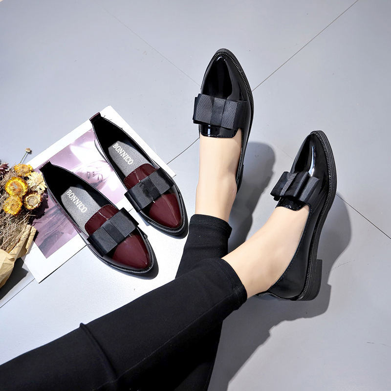 Black/ Wine Red Patent Leather - Women Shoes On Sale 评论和价格