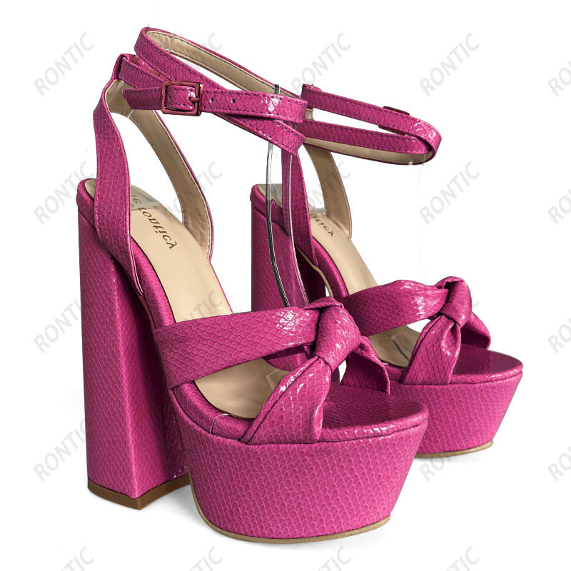 Rontic Hot Handmade Women Plat - Women Shoes Model 评论和价格