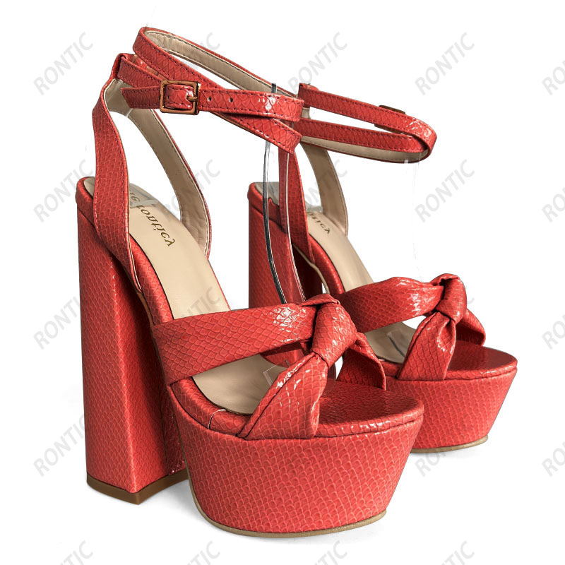Rontic Hot Handmade Women Plat - Women Shoes Model 评论和价格