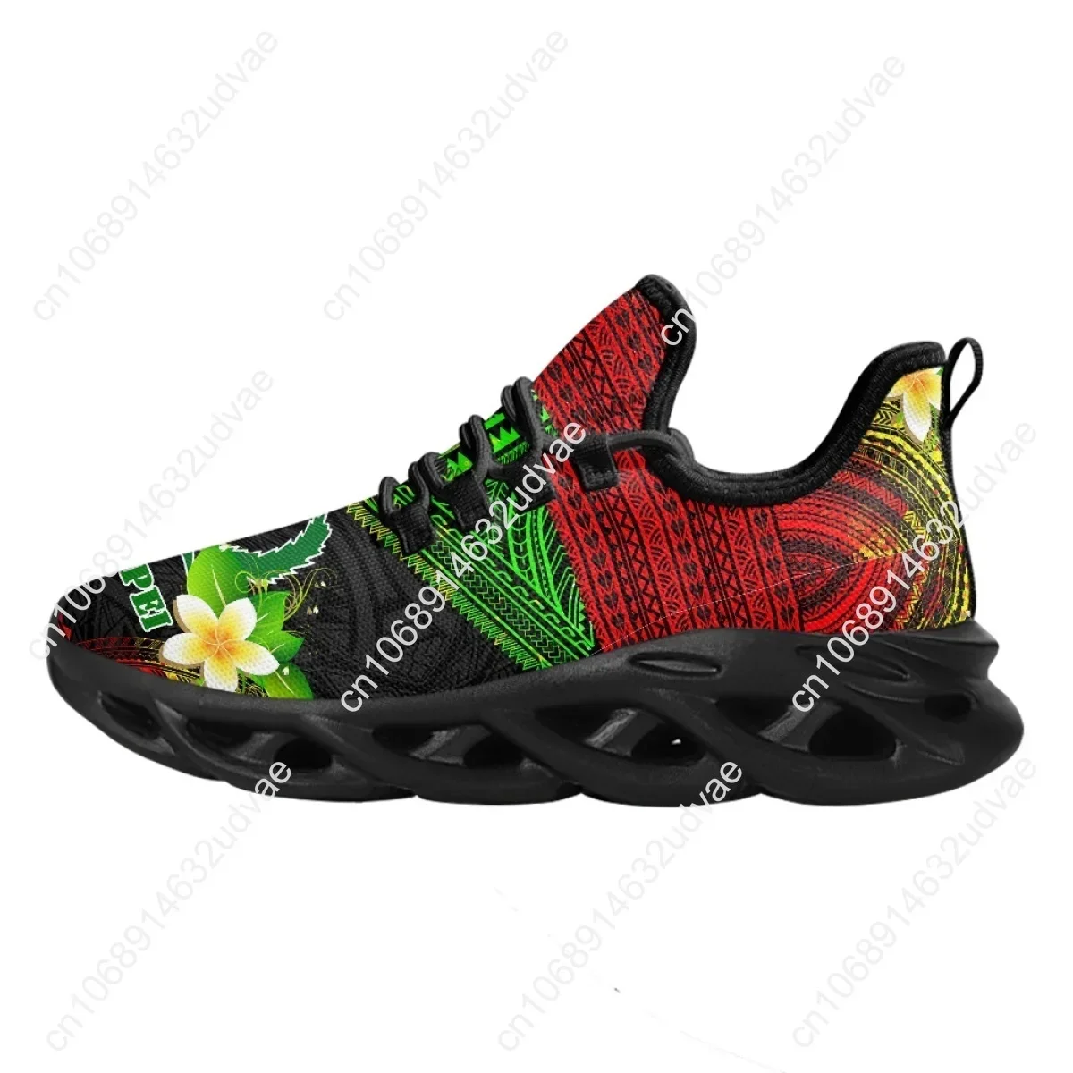 Polynesian Pohnpei Plumeria De - Mesh Sneaker Women 评论和价格