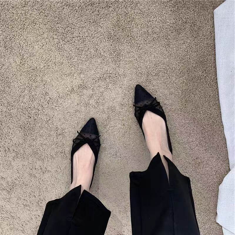2026 Summer New Polka Dot Sing - Pointed Toe Flat 评论和价格
