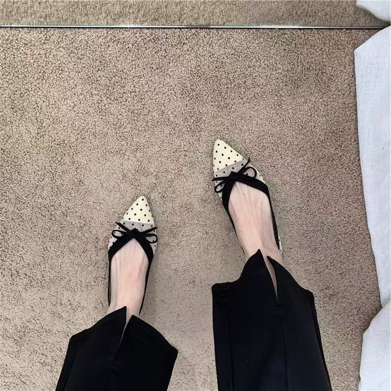 2026 Summer New Polka Dot Sing - Pointed Toe Flat 评论和价格