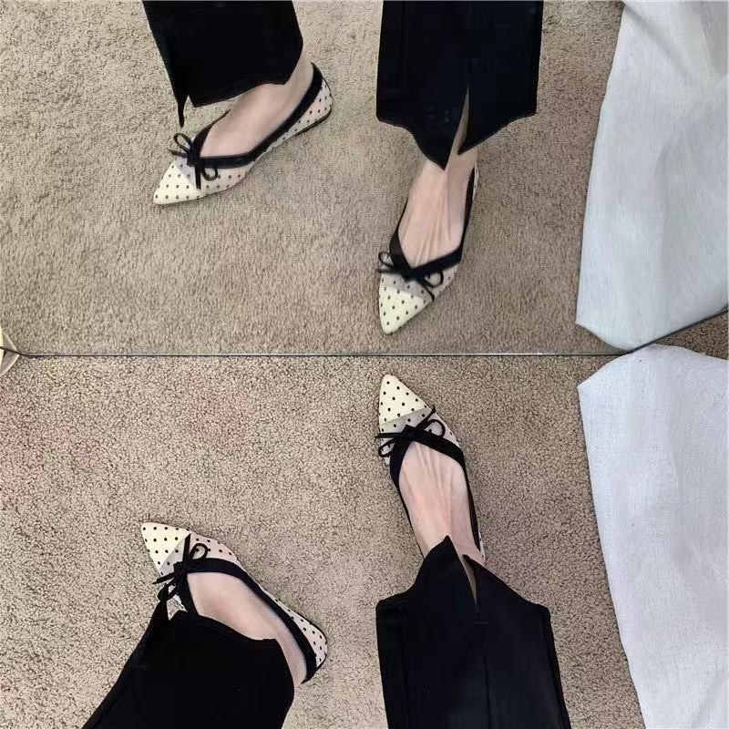 2026 Summer New Polka Dot Sing - Pointed Toe Flat 评论和价格