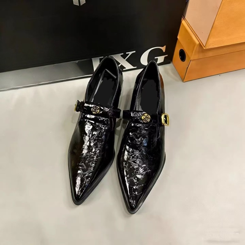 Flat-bottomed Thick-soled Poin - Pointed Toe Flat 评论和价格