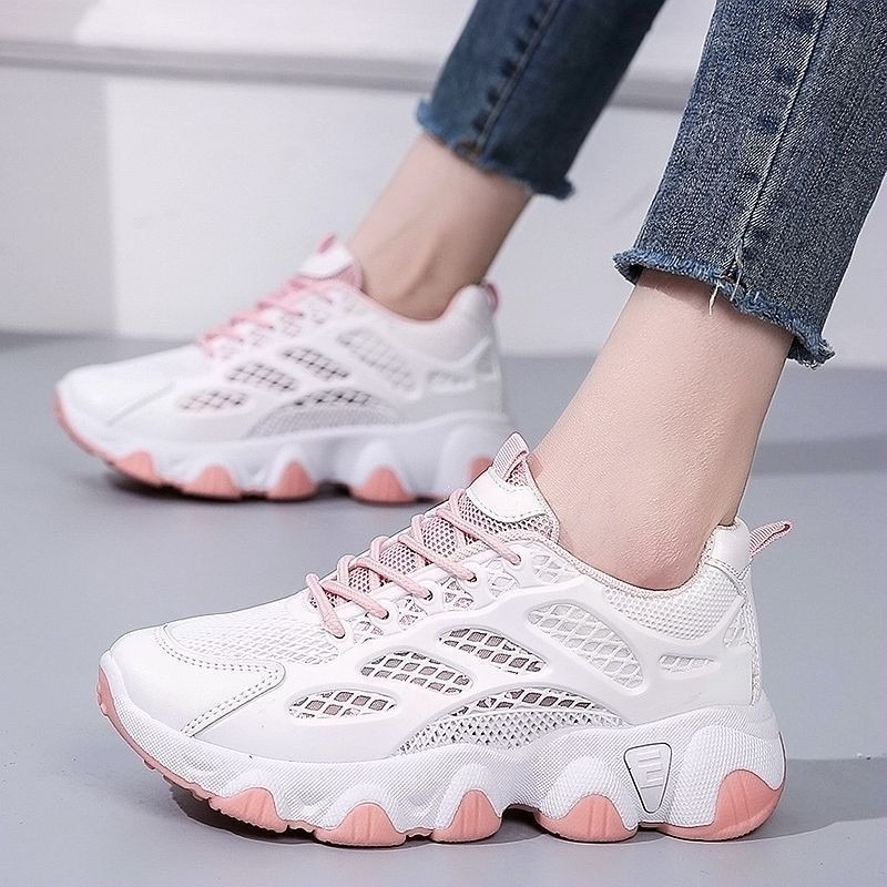 Breathable Mesh Chunky Sneaker - Women'S Shoes Running Sports 评论和价格