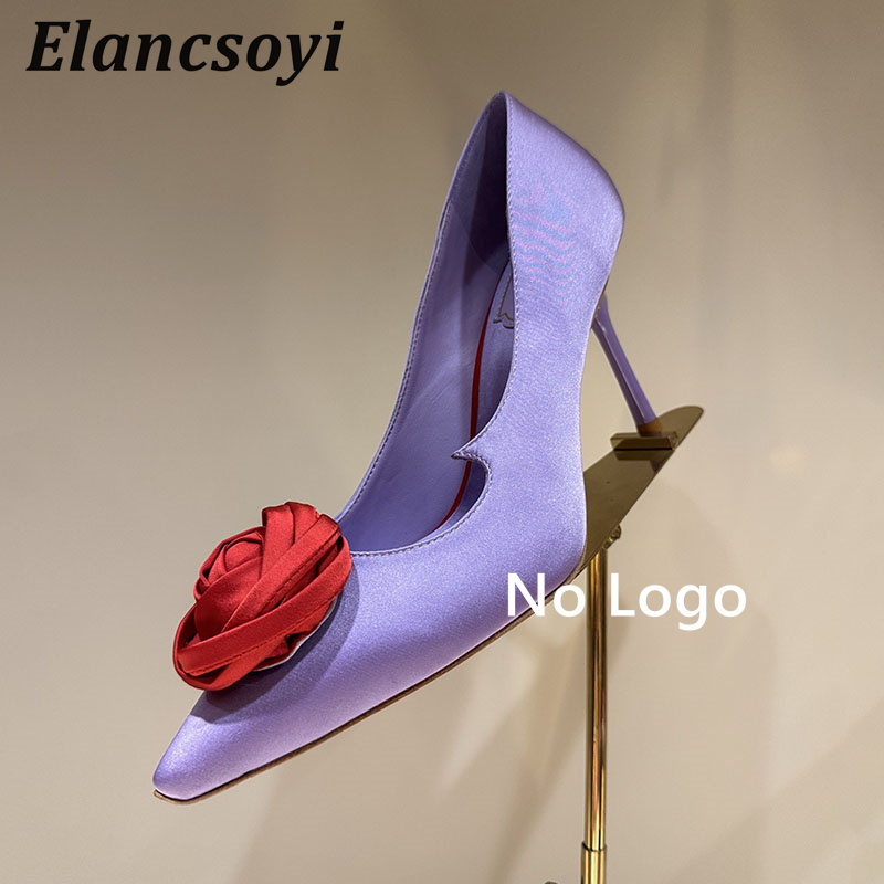 Rose Flower Decor High Heel Wo - Women Shoes Logo 评论和价格