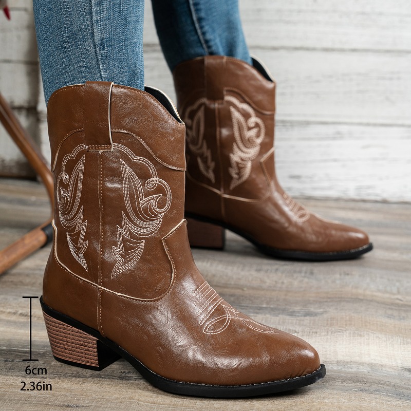 Women Western Cowboy Boots Emb - Western Cowgirl Boot 评论和价格
