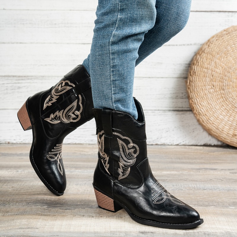 Women Western Cowboy Boots Emb - Western Cowgirl Boot 评论和价格