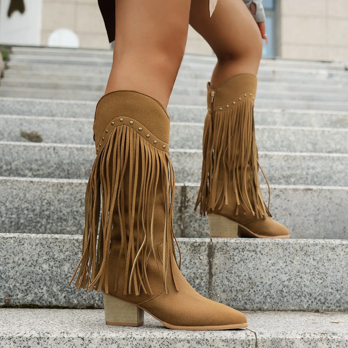 Plus Size 43 Women's Tassels W - Western Cowgirl Boot 评论和价格
