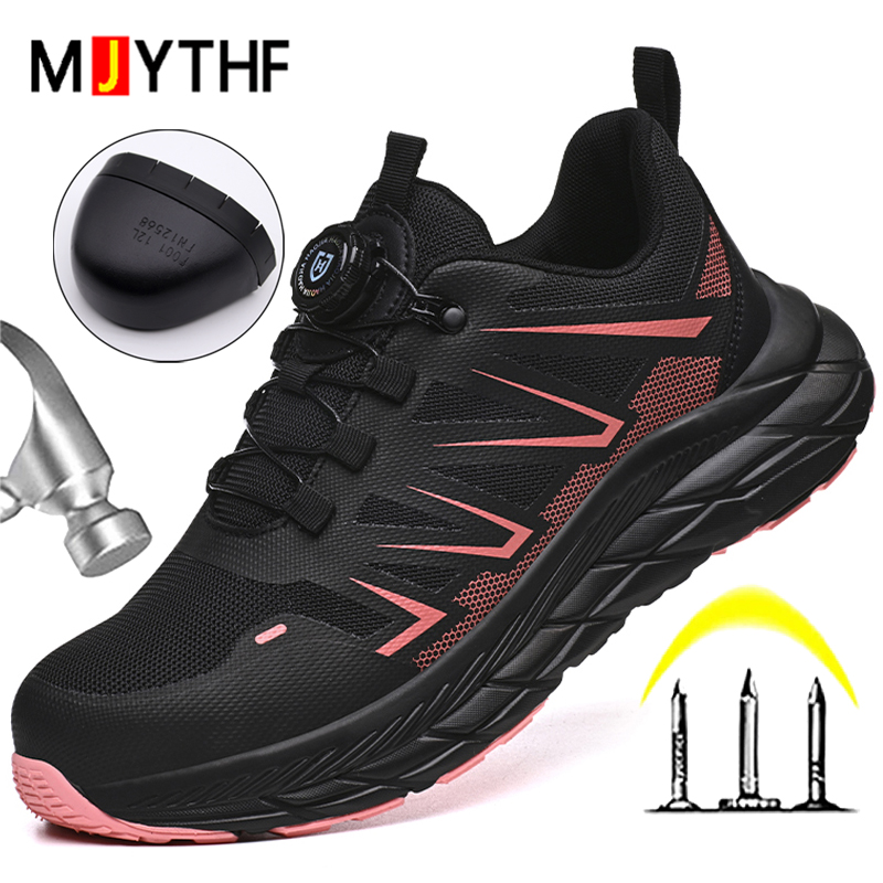 Rotate Button Women Safety Sho - Mesh Sneaker Women 评论和价格