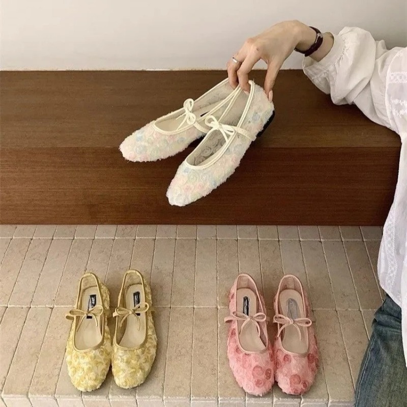 Gentle New Chinese Rose Mesh M - Women'S Shoes In Fashion 评论和价格