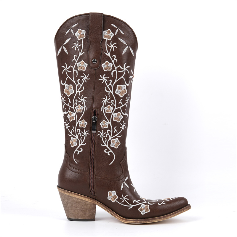 Onlymaker Pointed Toe Floral E - Western Cowgirl Boot 评论和价格