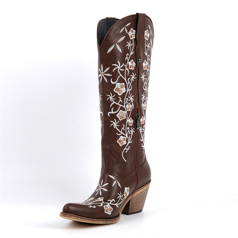 Onlymaker Pointed Toe Floral E - Western Cowgirl Boot 评论和价格