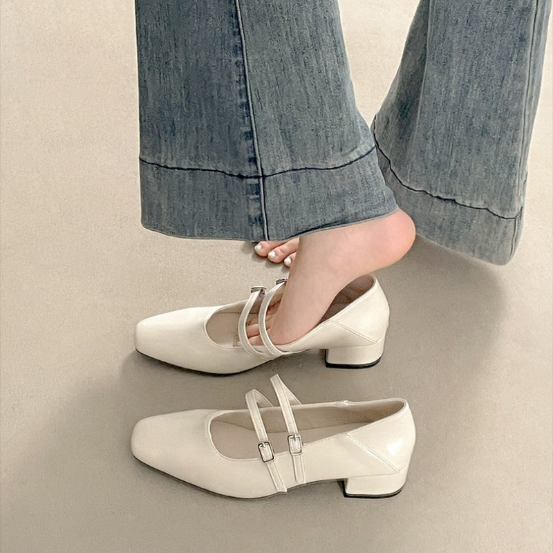 Square Toe Low Heel Women Silv - Women'S Shoes In Fashion 评论和价格