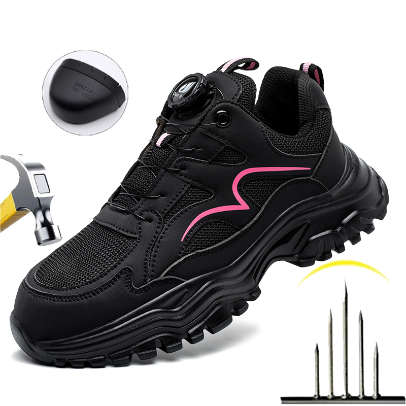 Women Work Shoes Steel Toe Sho - Mesh Sneaker Women 评论和价格