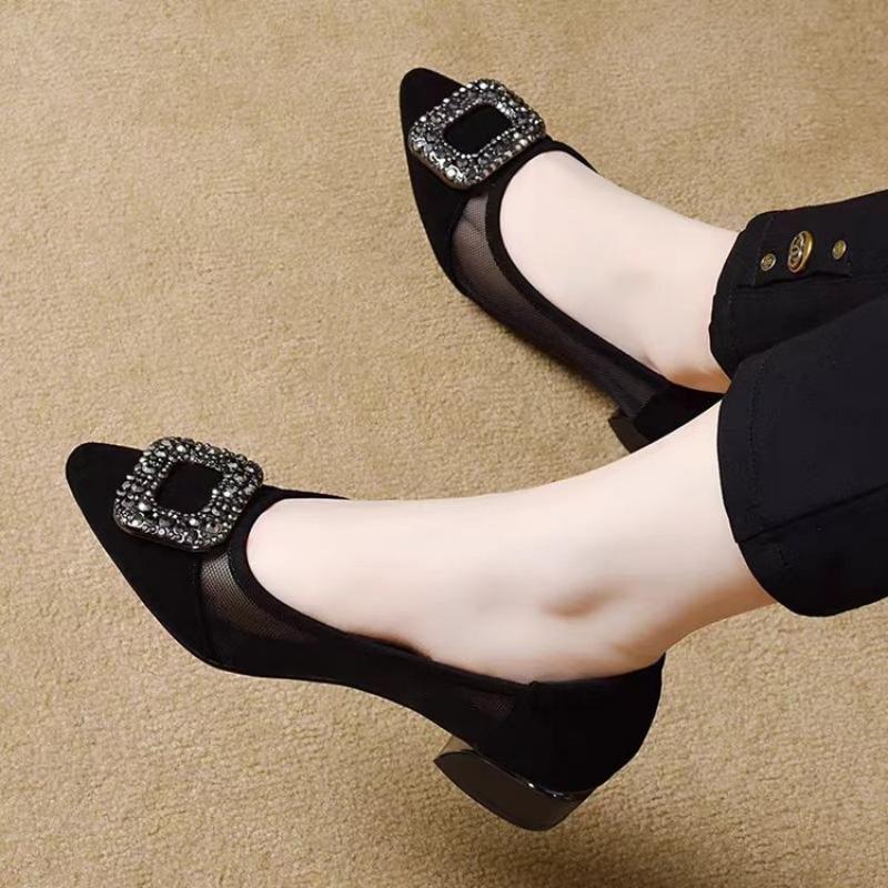 Elegant Pointed Toe Mesh Block - Women'S Shoes In Fashion 评论和价格